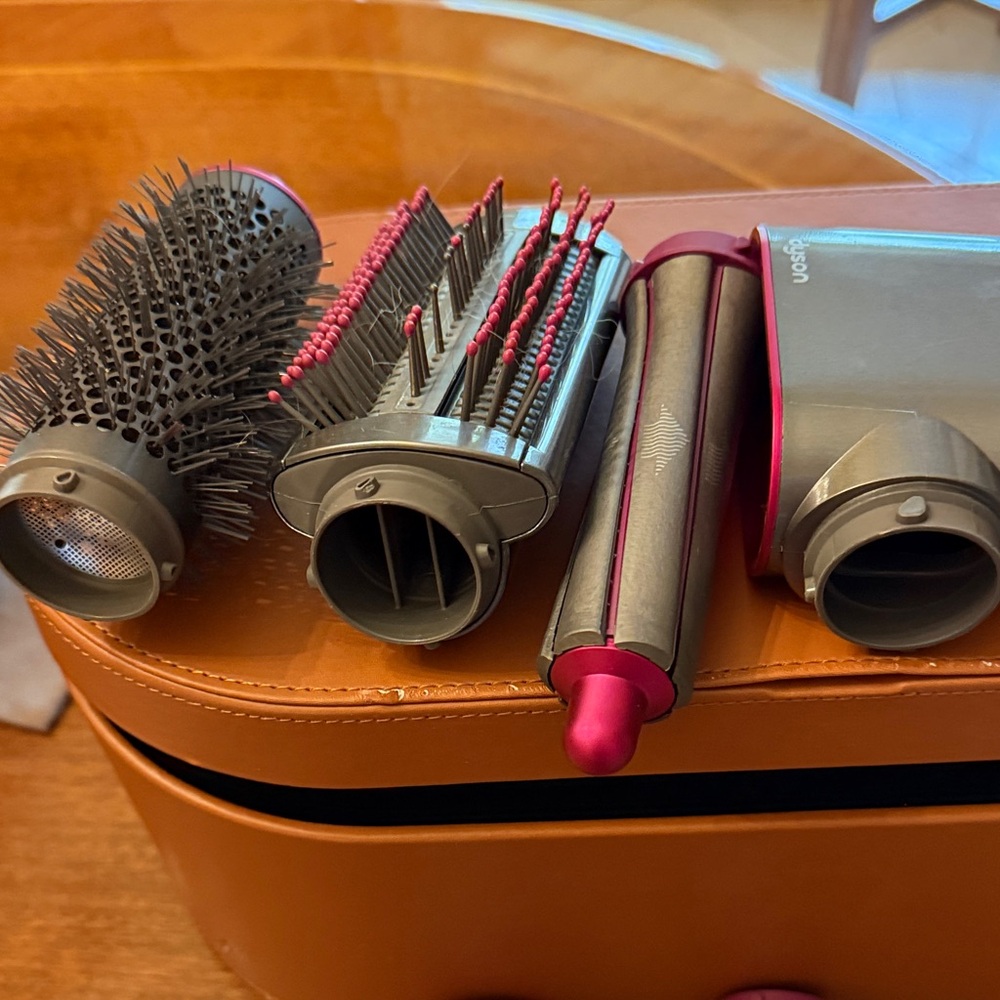 Dyson Hair Styling Attachments in Gray and Pink